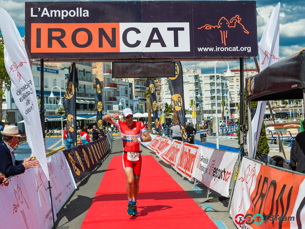 Romain Weil finish line Ironcat 2019