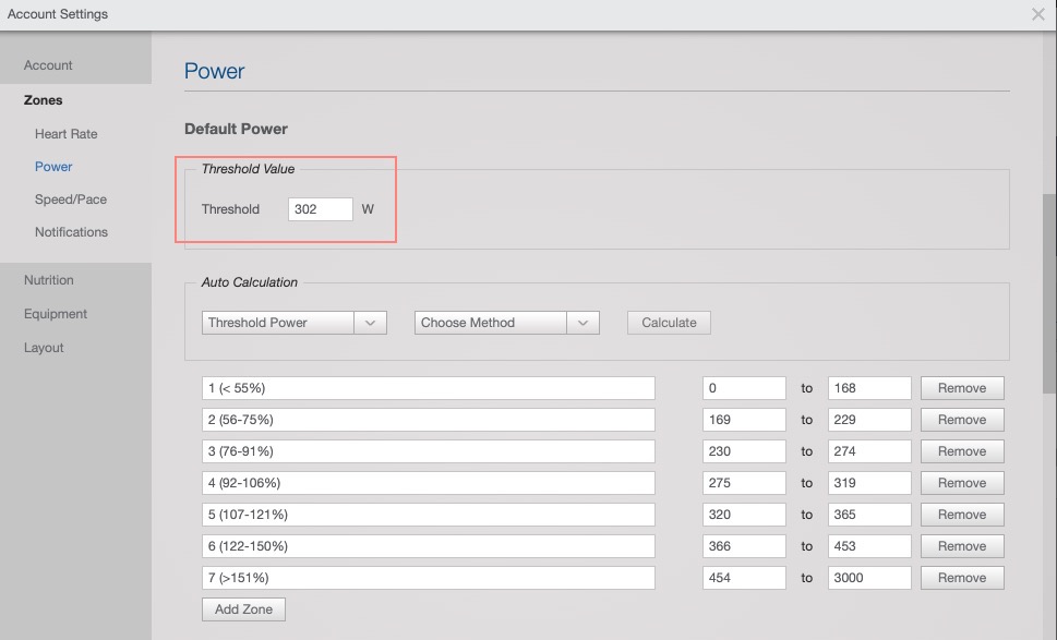 Configuración TrainingPeaks FTP